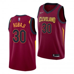2022 NBA Draft Cavaliers Ochai Agbaji Wine Icon Edition Jersey